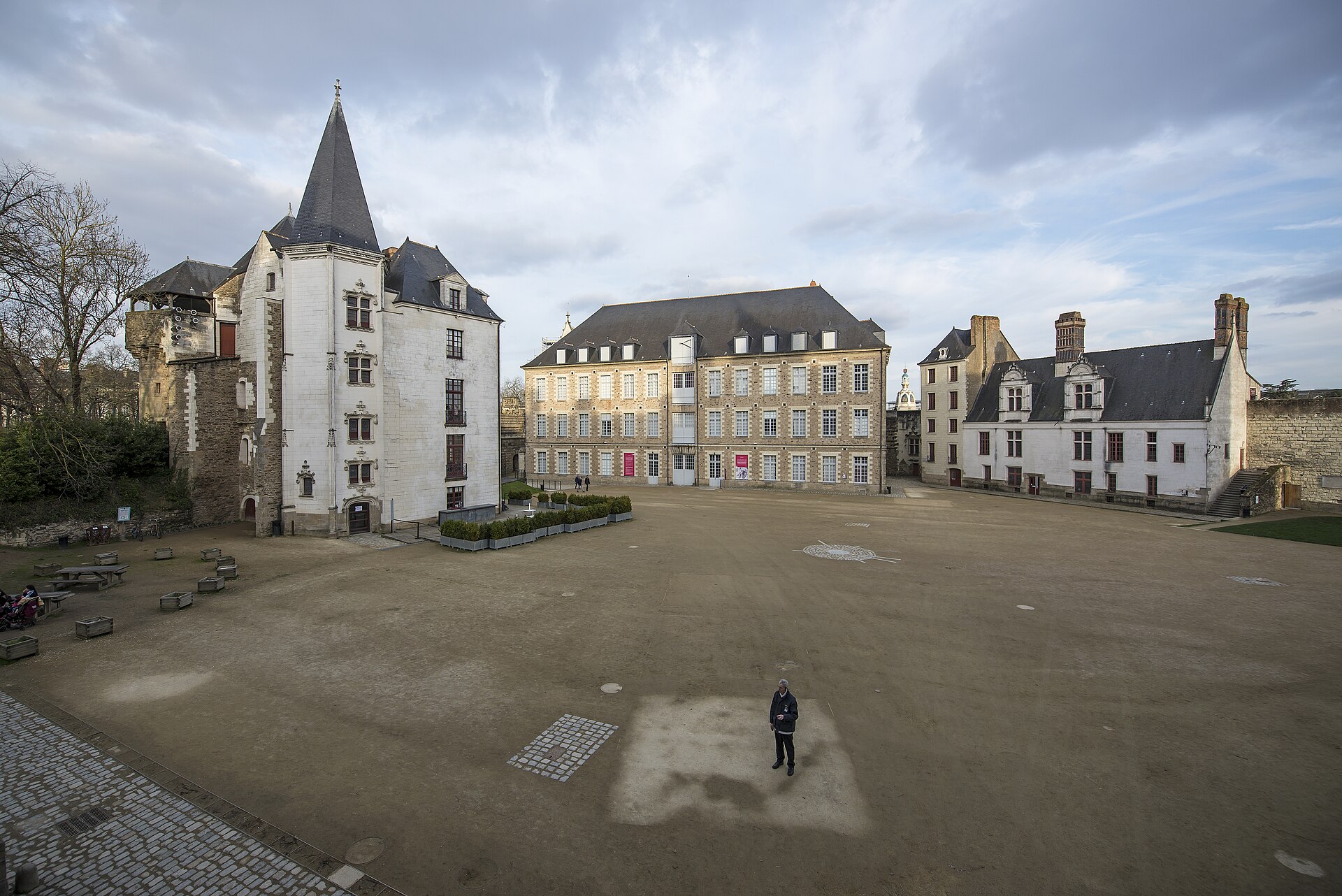 Cour du château des ducs de Bretagne à Nantes